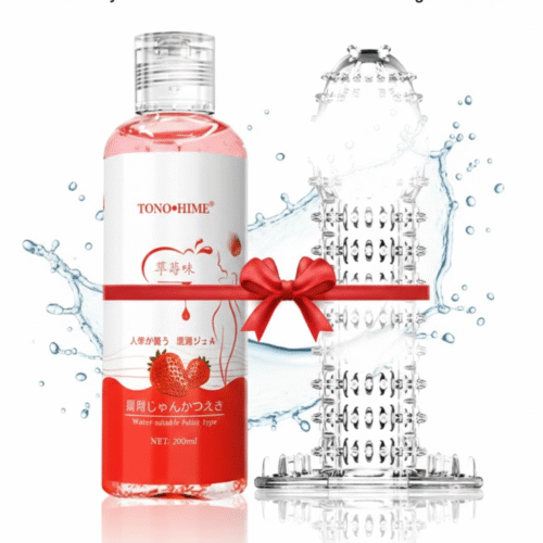 TONO HIME Strawberry Flavor + Soft Silicon Magic Condom 💫  Combo