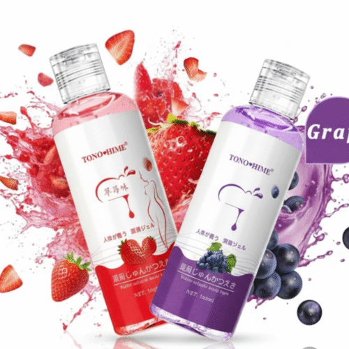 TONO HIME Strawberry & Grape – 2 Flavor Combo Water-Based Personal Lubricant Gel